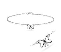 Lovely Bow Silver Bracelet BRS-13